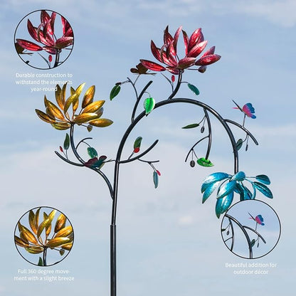 🔥Gratis verzending🔥 Mooie zomer Multi gekleurde bloemen Wind Spinner