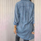 🔥Zomer Uitverkoop 47% UIT🔥Faux denim comfortabele lange jas shirt