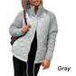 Dames Brei Patchwork Puffy Jas
