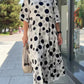 Round Neck Polka Dot Print Dress
