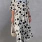Round Neck Polka Dot Print Dress