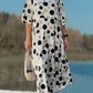 Round Neck Polka Dot Print Dress