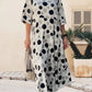 Round Neck Polka Dot Print Dress
