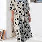 Round Neck Polka Dot Print Dress