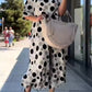 Round Neck Polka Dot Print Dress